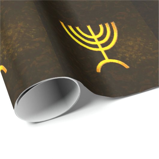 Menorah Flame Geschenkpapier (Rolleneckpunkt)
