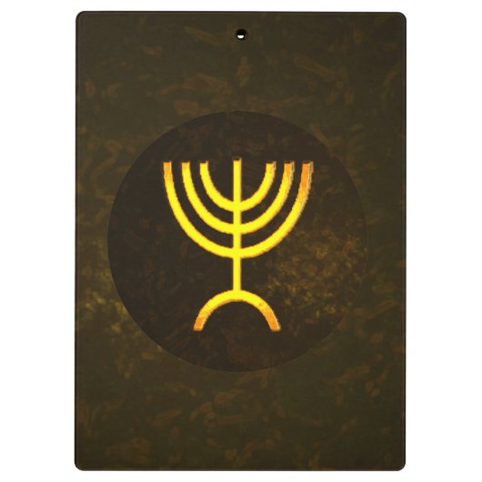 Menorah Flame Klemmbrett (Rückseite)