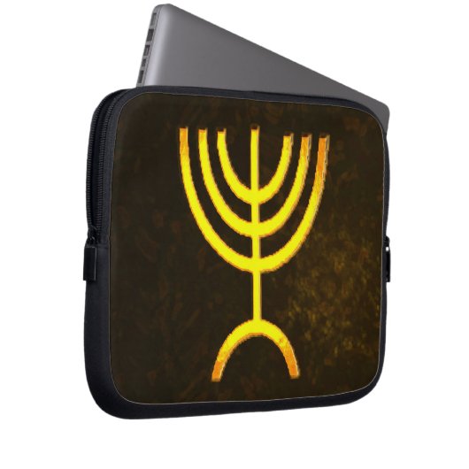 Menorah Flame Laptopschutzhülle (Vorne Rechts)
