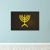 Menorah Flame Leinwanddruck (Insitu (Holzboden))