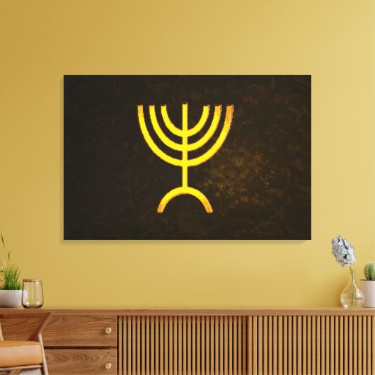 Menorah Flame Leinwanddruck (Insitu (Wohnzimmer))