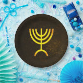 Menorah Flame Pappteller (Party)