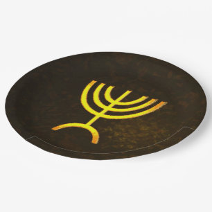 Menorah Flame Pappteller