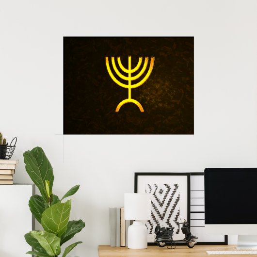 Menorah Flame Poster (Heimbüro)