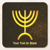 Menorah Flame Rechteckiger Pappuntersetzer (Vorderseite)