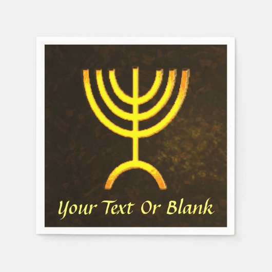 Menorah Flame Serviette (Vorderseite)