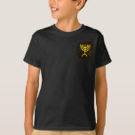 Menorah Flame T-Shirt<br><div class="desc">Eine digitale Darstellung der jüdischen siebenverzweigten Menorah (Hebräisch: מְ נ וֹ רָ ‎). Die siebenverzweigte Menorah, die im tragbaren Set von Moses in der Wildnis und später im Tempel in Jerusalem verwendet wird, ist seit der Antike ein Symbol des Judentums und das Emblem des modernen Staat Israel. Der Kohanim zündete...</div>