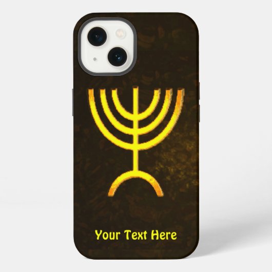 Menorah-Flamme iPhone Hülle (Rückseite)