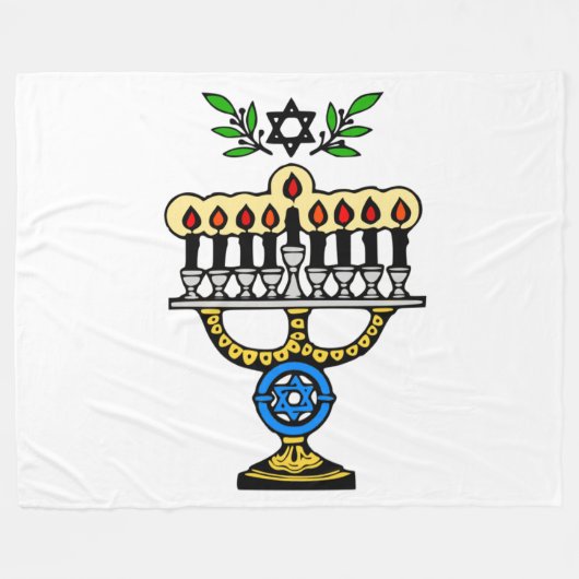 MENORAH FLEECEDECKE (Vorderseite (Horizontal))