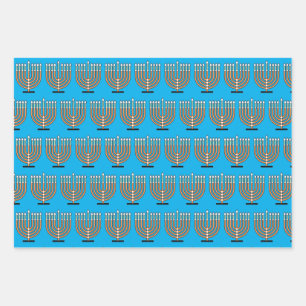 Menorah für Hannukah Geschenkpapier Set