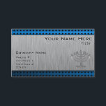 Menorah; Gebürsteter Metallblick Visitenkarte<br><div class="desc">Sie werden Liebe dieser gebürstete Aluminiummetallblick jüdische Entwurf Chanukkas Menorah. Groß für Geschenke! Verfügbar auf T-Shirts, intelligenten Telefon-Hüllen, mousepads, Schlüsselanhänger, Plakaten, Karten, elektronischen Abdeckungen, Computerlaptop/Notizbuchhülsen, -kappen, -Tassen und -mehr! Besichtigen Sie unseren Standort für einen kundenspezifischen Geschenkkasten für Samsung-Galaxie S3, iphone 5, HTC, das klar ist, /4 G Räuber, zünden Sie...</div>