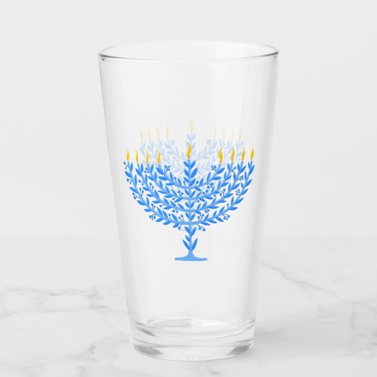 Menorah Glas (Rückseite)