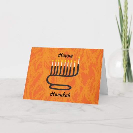 Menorah, glücklich, Hanukah Feiertagskarte (Vorderseite)
