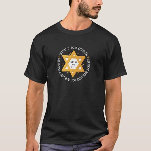 Menorah Handy Hanukkah Judisch Ugly Christmas S T-Shirt (Vorderseite)