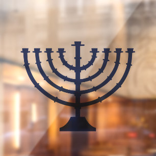 Menorah Hannukah Fensteraufkleber