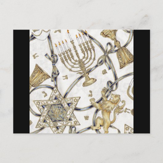 Menorah Hannukah Postkarte (Vorderseite)