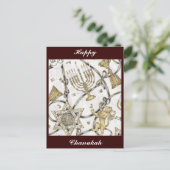 Menorah Hannukah Postkarte (Stehend Vorderseite)