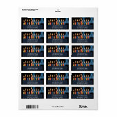 Menorah Hanukkah Adressaufkleber (Vorne)