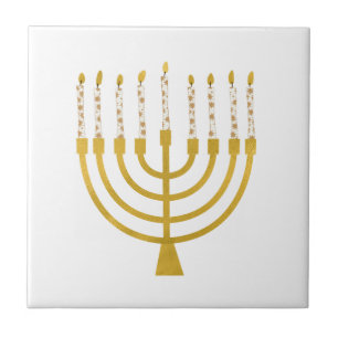 Menorah Hanukkah Candles Festlich Menorah Candles Fliese