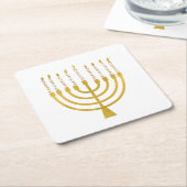 Menorah Hanukkah Candles Festlich Menorah Candles Rechteckiger Pappuntersetzer (angewinkelt)