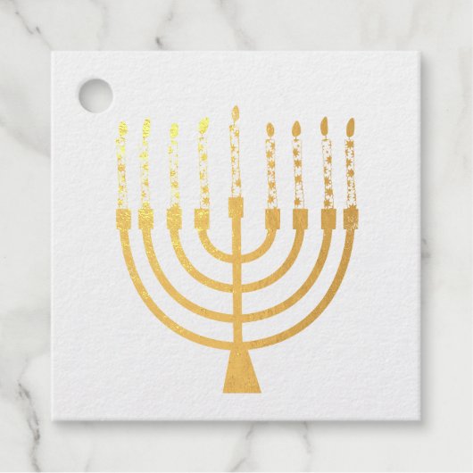 Menorah Hanukkah Celestial Candles Wedding Geschenkanhänger (Vorderseite)