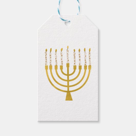 Menorah Hanukkah Celestial Candles Wedding Geschenkanhänger (Vorderseite)