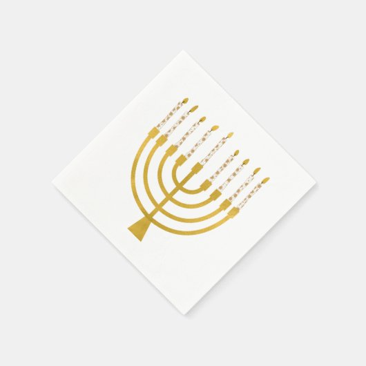 Menorah Hanukkah Celestial Candles Wedding Serviette (Ecke)