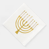 Menorah Hanukkah Celestial Candles Wedding Serviette (Ecke)