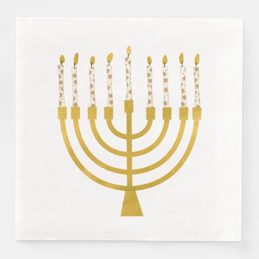 Menorah Hanukkah Celestial Candles Wedding Serviette (Vorderseite)
