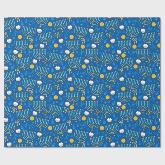 Menorah Hanukkah Geschenkpapier (Flach)
