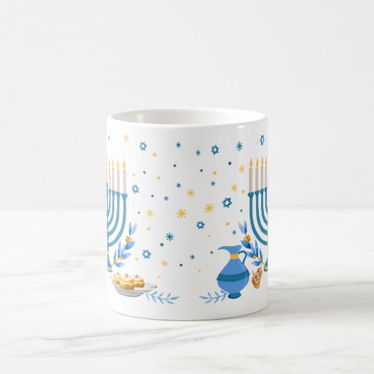 Menorah Hanukkah Holiday Kaffeetasse (Mittel)