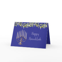 menorah Hanukkah-Karte