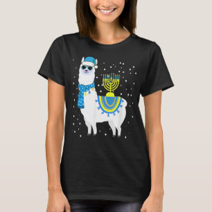 Menorah Hanukkah Llama Niedlich Alpaca Chanukah 5 T-Shirt