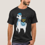 Menorah Hanukkah Llama Niedlich Alpaca Chanukah Ch T-Shirt<br><div class="desc">Menorah Hanukkah Llama Niedlich Alpaca Chanukah Weihnachten Pajama 1</div>