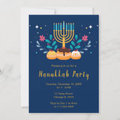 Menorah Hanukkah Party Einladung (Vorderseite)