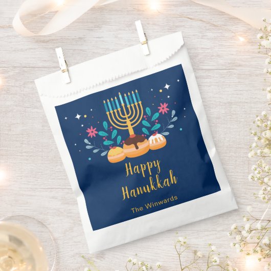 Menorah Hanukkah Party  Geschenktütchen (Ausgeschnitten)