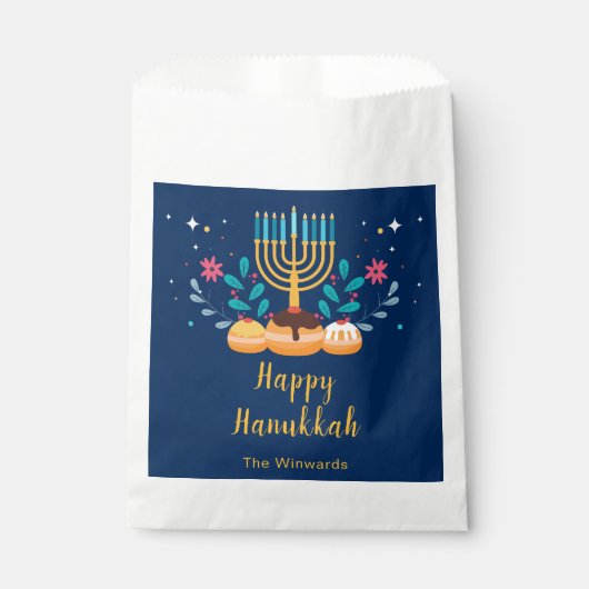 Menorah Hanukkah Party  Geschenktütchen (Vorderseite)
