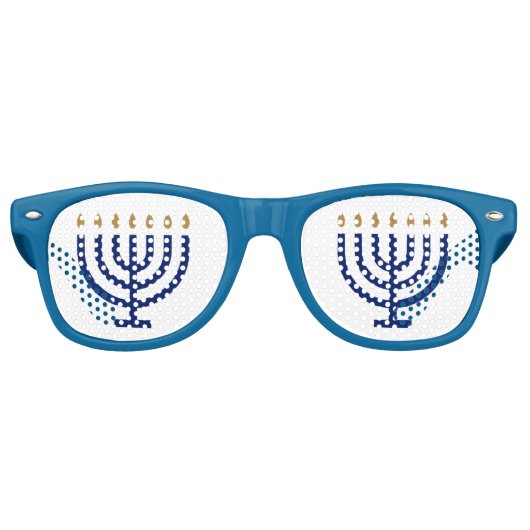 Menorah Hanukkah Party Partybrille (Vorderseite)