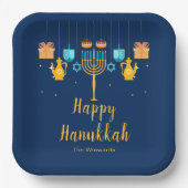 Menorah Hanukkah Party Plates Pappteller (Vorderseite)