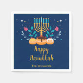Menorah Hanukkah Party Serviette (Vorderseite)