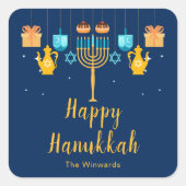Menorah Hanukkah Party Sticker (Vorderseite)