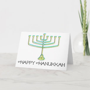 Menorah Happy Hanukkah Grußkarte Feiertagskarte