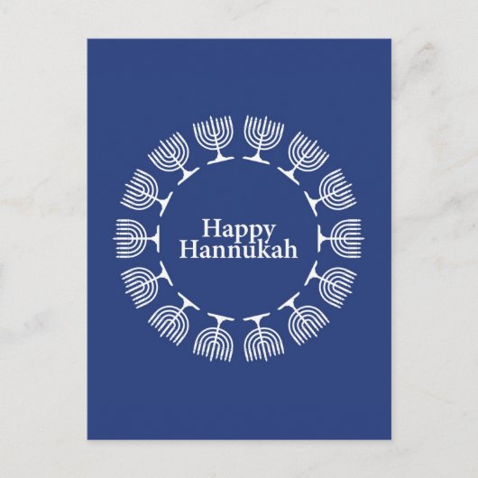 Menorah Hintergrund Postkarte (Vorderseite)