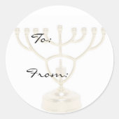 Menorah Holiday Geschenkanhänger Stickers (Vorderseite)