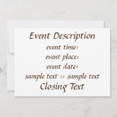 Menorah im Fenster Einladung (Rückseite)