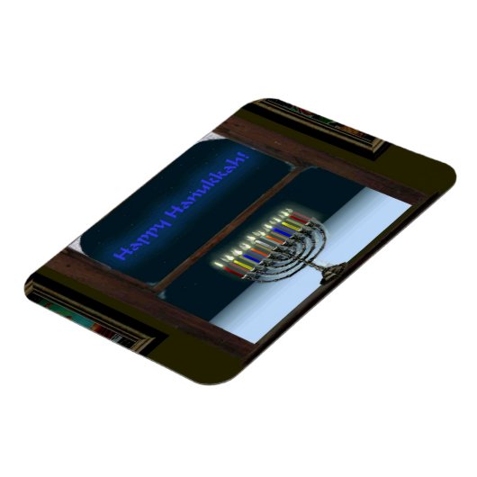 Menorah im Fenster Magnet (Linke Seite)