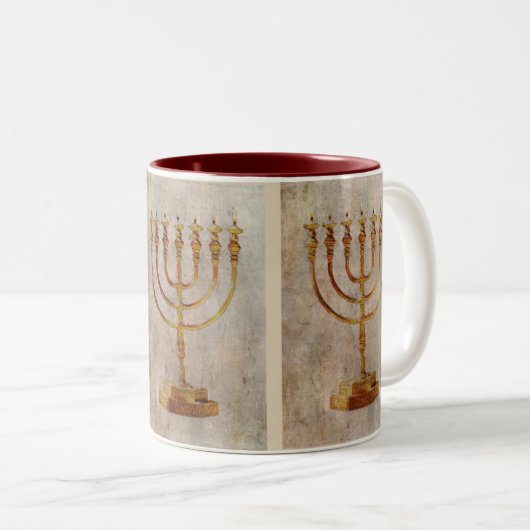 Menorah Israel Tasse Tasse Tazza (VorderseiteRechts)