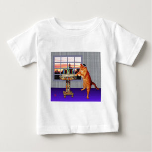 Menorah Katze Baby T-shirt