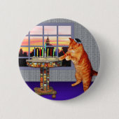 Menorah Katze Button (Vorderseite)