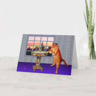 menorah-Katze Feiertagskarte